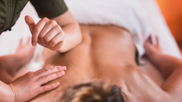 Massage Therapist giving treatment at White Rock 16 Ave Physiotherapy & Wellness Clinic